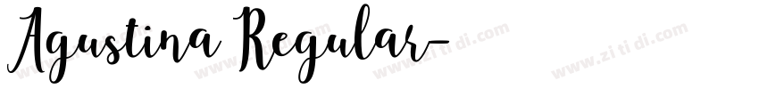 Agustina Regular字体转换